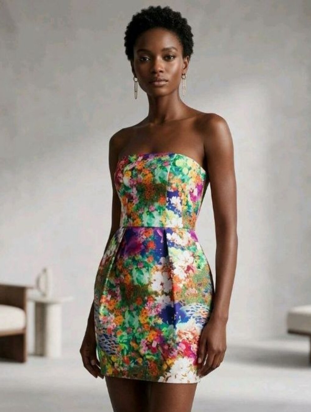 Bardot Luxe Graphic Print Dress, 4 - Picture 1 of 8